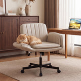 Criss Cross Office Chair with 5-Level Adjustable Arms and Wheels