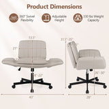 Criss Cross Office Chair with 5-Level Adjustable Arms and Wheels