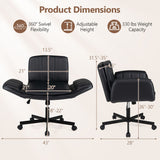 Criss Cross Office Chair with 5-Level Adjustable Arms and Wheels