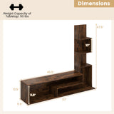 Cube TV Stand for TVs up to 50 Inch Media Console Table with Storage Shelves
