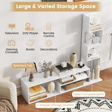 Cube TV Stand for TVs up to 50 Inch Media Console Table with Storage Shelves