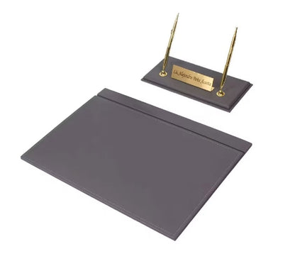 MOOG Leather Desk Set - Blue- 2 PCS