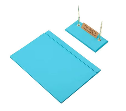 MOOG Leather Desk Set - Turquoise- 2 PCS