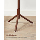 Sturdy Solid Wood Coat Rack in Dark Walnut Finish with 8 Hooks