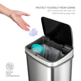 Rectangular Motion Sensor Trash Can 13.2 Gallon | DZT-50-28
