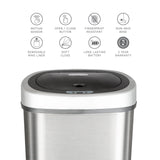 Rectangular Motion Sensor Trash Can 13.2 Gallon | DZT-50-9