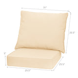 Deep Seat Chair Cushion Pads Set with Rope Belts for Indoor and Outdoor