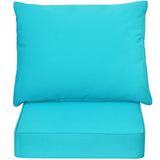 Deep Seat Chair Cushion Pads Set with Rope Belts for Indoor and Outdoor