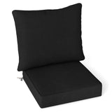 Deep Seat Chair Cushion Pads Set with Rope Belts for Indoor and Outdoor