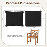 Deep Seat Chair Cushion Pads Set with Rope Belts for Indoor and Outdoor