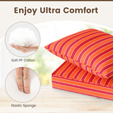 Deep Seat Chair Cushion Pads Set with Rope Belts for Indoor and Outdoor