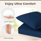 Deep Seat Chair Cushion Pads Set with Rope Belts for Indoor and Outdoor