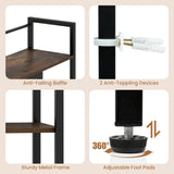 Desktop Bookshelf 38.5" W with Storage Display Rack for Home Office