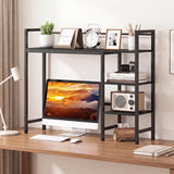 Desktop Bookshelf 38.5" W with Storage Display Rack for Home Office