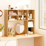 Desktop Bookshelf with 7 Open Cubbies and 3 Adjustable Shelves
