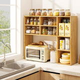 Desktop Bookshelf with 7 Open Cubbies and 3 Adjustable Shelves