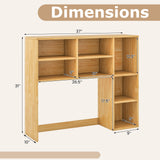 Desktop Bookshelf with 7 Open Cubbies and 3 Adjustable Shelves