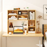 Desktop Bookshelf with 7 Open Cubbies and 3 Adjustable Shelves