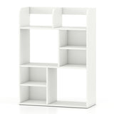 Desktop Display Rack with 8 Open Cubes for Home Office-White