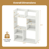 Desktop Display Rack with 8 Open Cubes for Home Office-White