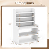 Desktop Organizer 6-Tier Mini Storage Rack with 2 Removable Shelves