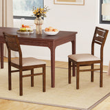Dining Chair Set of 2/4 with Rubber Wood Frame and Padded Seat-2/Seat-4