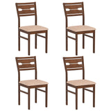 Dining Chair Set of 2/4 with Rubber Wood Frame and Padded Seat-2/Seat-4