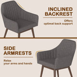 Dining Chairs Set of 2 Upholstered Accent Chairs with Comfy Padded Backrest and Seat