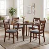 Dining Chairs Set of 2 Dining Room Chairs with Padded Seat for Kitchen Living Room-Walnut