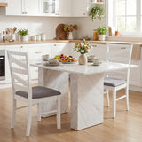 Dining Chairs Set of 4 with Backrests and Rubber Wood Frames
