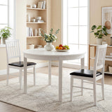 Dining Chairs Set of 2 Modern Mid Century Dining Room Chairs-White