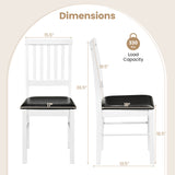 Dining Chairs Set of 2 Modern Mid Century Dining Room Chairs-White