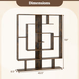 7-Tier Bookshelf  Open Display Shelf Rack for Home Office
