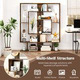 7-Tier Bookshelf  Open Display Shelf Rack for Home Office