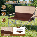 Double Camping Chair with Carry Bag Cup Holders