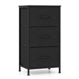 Dresser Nightstand with Roomy Fabric Drawers for Bedroom Storage Cabinet with Metal Frame