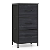 Dresser Nightstand with Roomy Fabric Drawers for Bedroom Storage Cabinet with Metal Frame