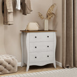 Dresser for Bedroom with 3 Folding Fabric Drawers and Anti-tipping Kit