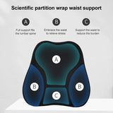 Office Memory Foam Cushion Lumbar Support Cushion(Black)