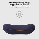 Office Memory Foam Cushion Lumbar Support Cushion(Navy Blue)