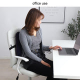 Office Memory Foam Cushion Lumbar Support Cushion(Navy Blue)