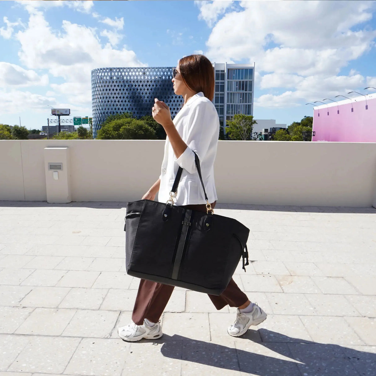 Eleganza 32L Monogram Weekender Tote Bag
