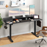 63 Inch x 24 Inch Electric Standing Desk with 2 Drawers