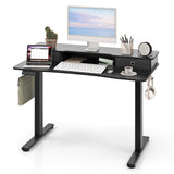 48 Inch x 24 Inch Height Adjustable Electric Standing Desk with 2 Drawers