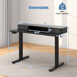 48 Inch x 24 Inch Height Adjustable Electric Standing Desk with 2 Drawers