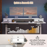 55 Inch x 24 Inch Height Adjustable Electric Standing Desk with 2 Drawers