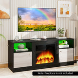 Entertainment Center with Adjustable Shelf & Open Compartment for 65â TVs