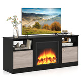 Entertainment Center with Adjustable Shelf & Open Compartment for 65â TVs