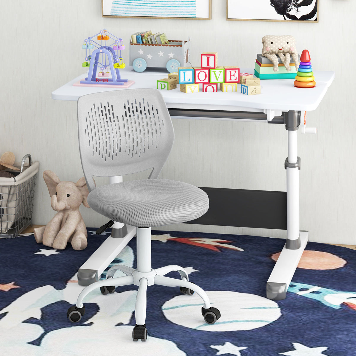 Ergonomic Children Study Chair with Adjustable Height