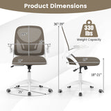 Ergonomic Computer Desk Chair with Lumbar Support and Flip-up Arms